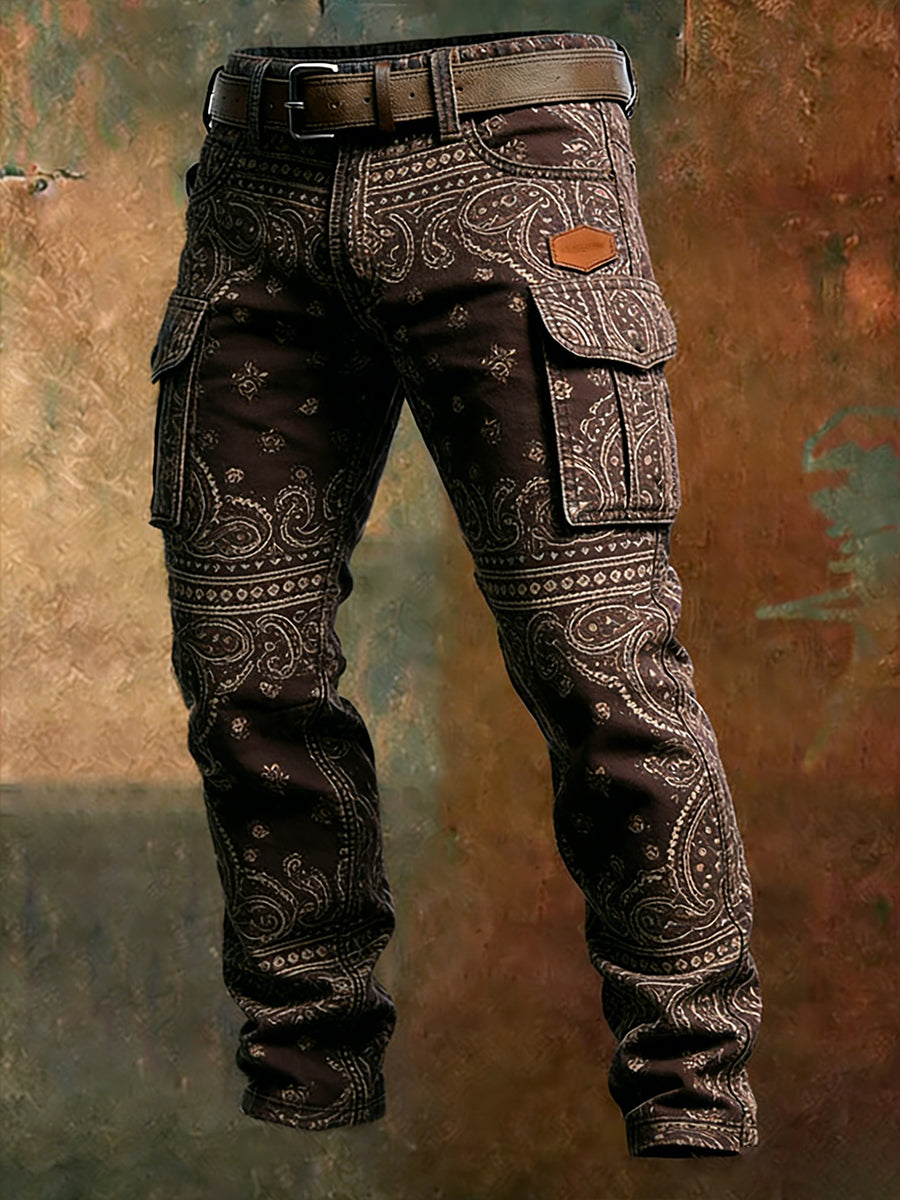 Men's Retro Business Style Casual Work Trousers