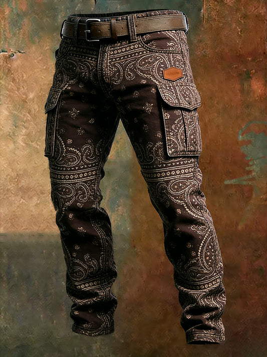 Men's Retro Business Style Casual Work Trousers