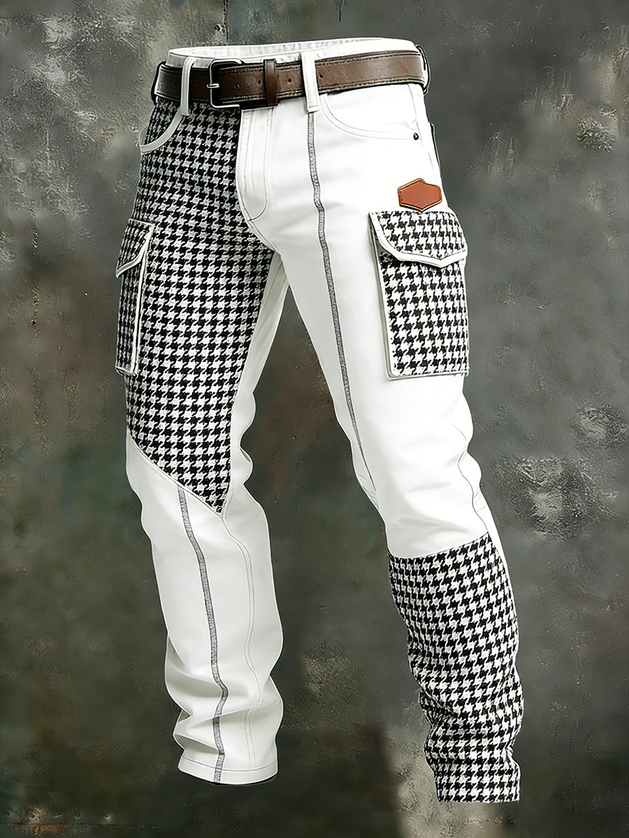 Men's Retro Business Style Casual Work Trousers