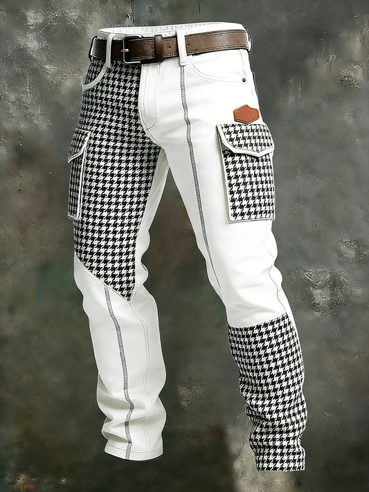 Men's Retro Business Style Casual Work Trousers