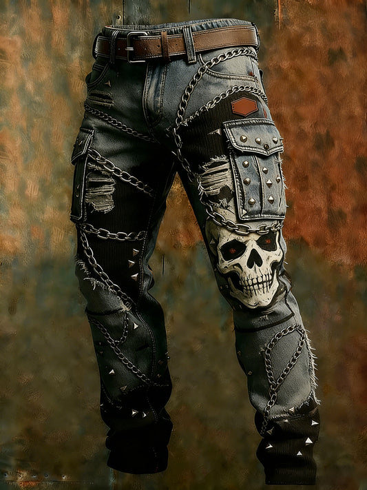 Men's Retro Business Style Casual Work Trousers