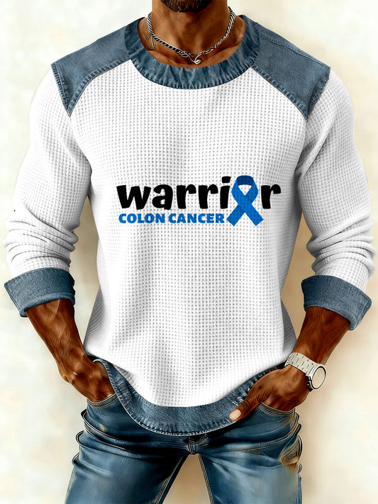 Retro Prostate Cancer Awareness Print Casual Sweatshirt