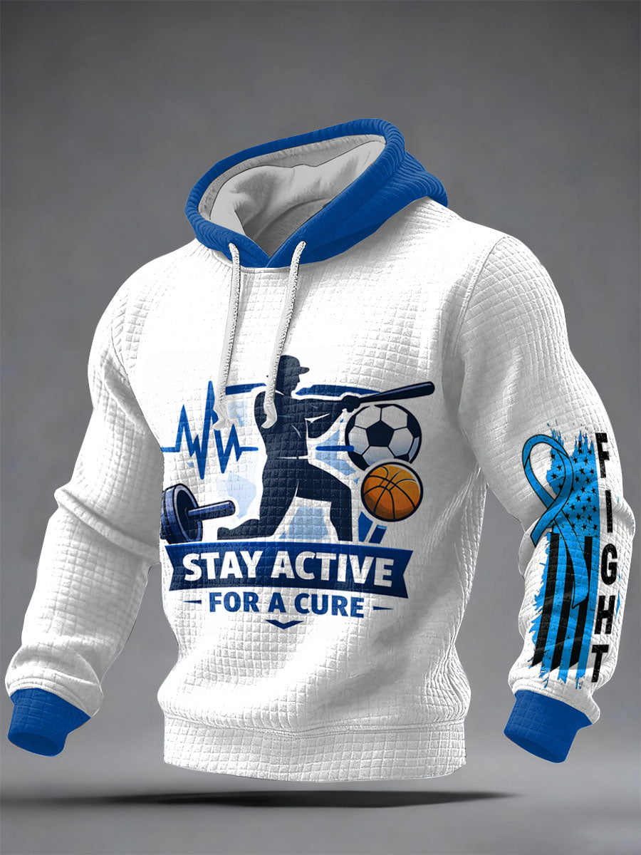 Retro Prostate Cancer Awareness Print Casual Sweatshirt