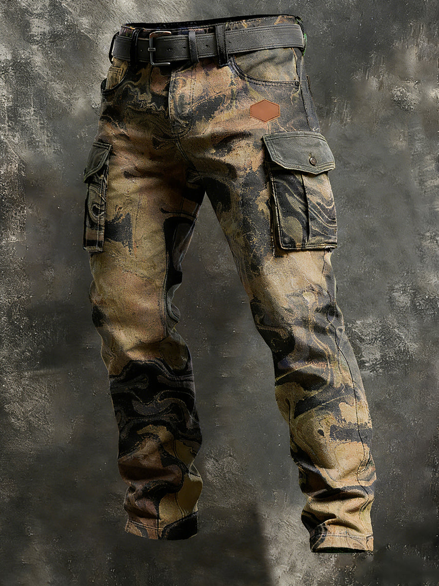 Men's Retro Business Style Casual Work Trousers