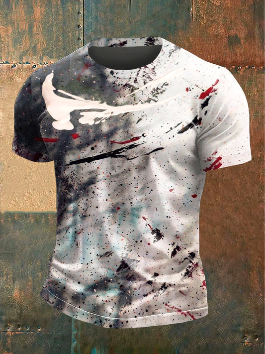 Men's Creative Graffiti Print Casual T-Shirt