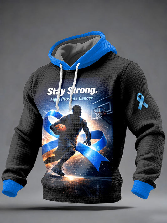 Men's Retro Prostate Cancer Awareness Print Casual Sweatshirt