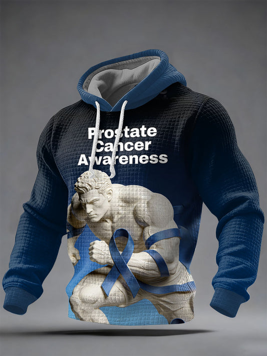 Men's Retro Prostate Cancer Awareness Print Casual Sweatshirt