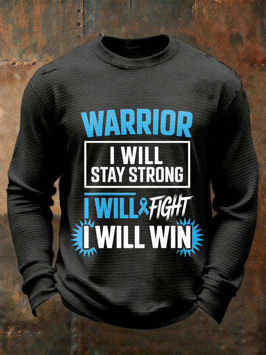 Men's Retro Prostate Cancer Awareness Print Casual Sweatshirt