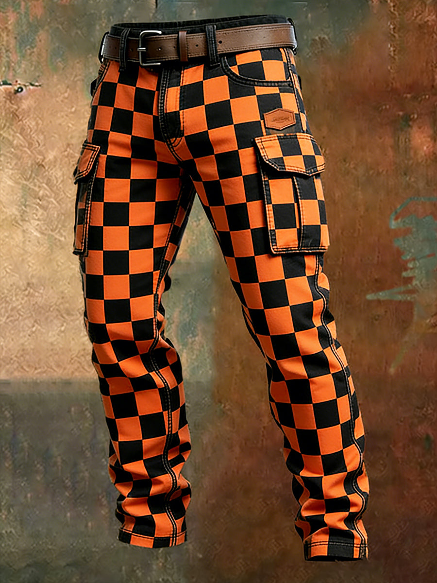 Men's Retro Business Style Casual Work Trousers