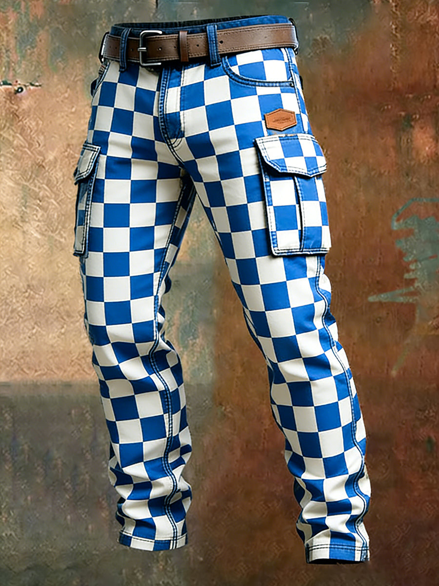 Men's Retro Business Style Casual Work Trousers