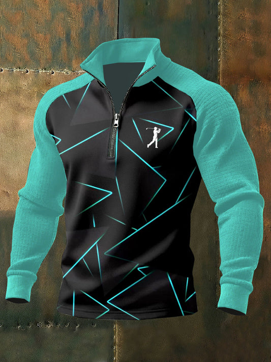 Men's Vintage Business Style Printed Casual Sweatshirt