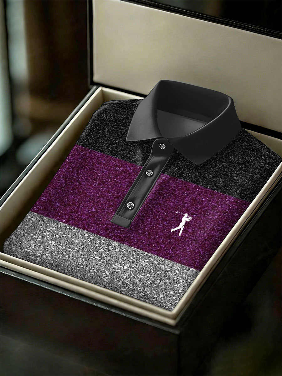 Men's Vintage Business Style Printed Casual Polo Shirt