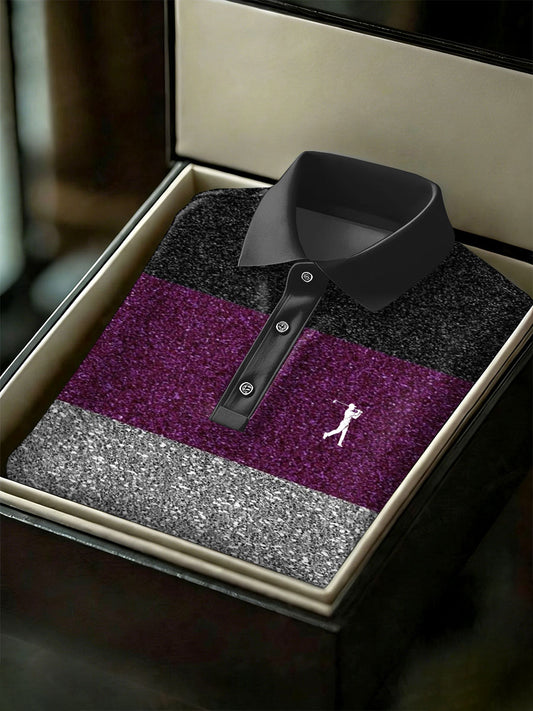 Men's Vintage Business Style Printed Casual Polo Shirt