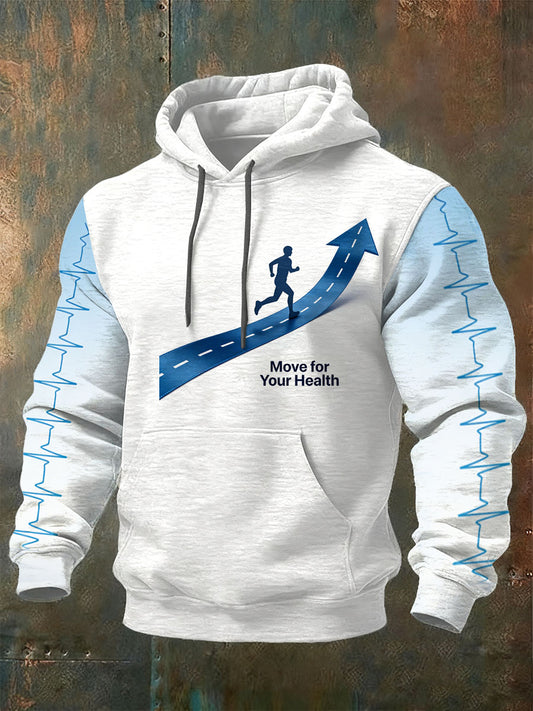 Retro Prostate Cancer Awareness Print Casual Sweatshirt