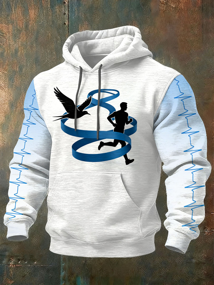 Retro Prostate Cancer Awareness Print Casual Sweatshirt