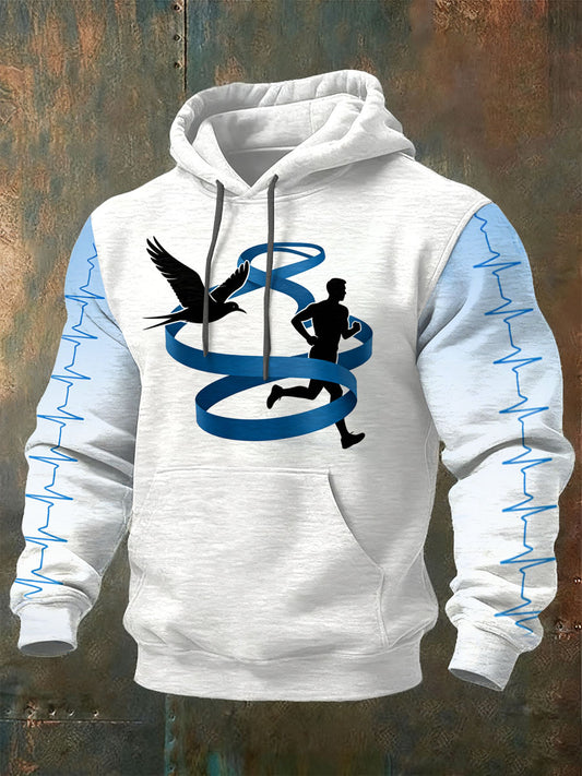 Retro Prostate Cancer Awareness Print Casual Sweatshirt