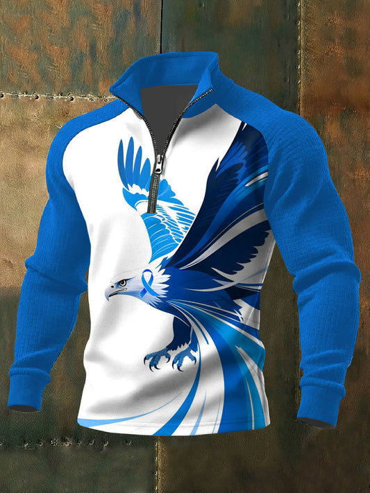 Retro Prostate Cancer Awareness Print Casual Sweatshirt