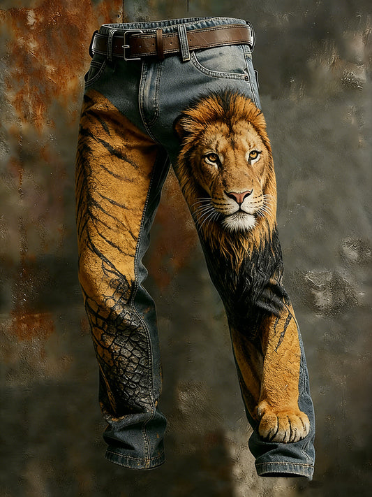 Men's Retro Business Style Casual Work Trousers