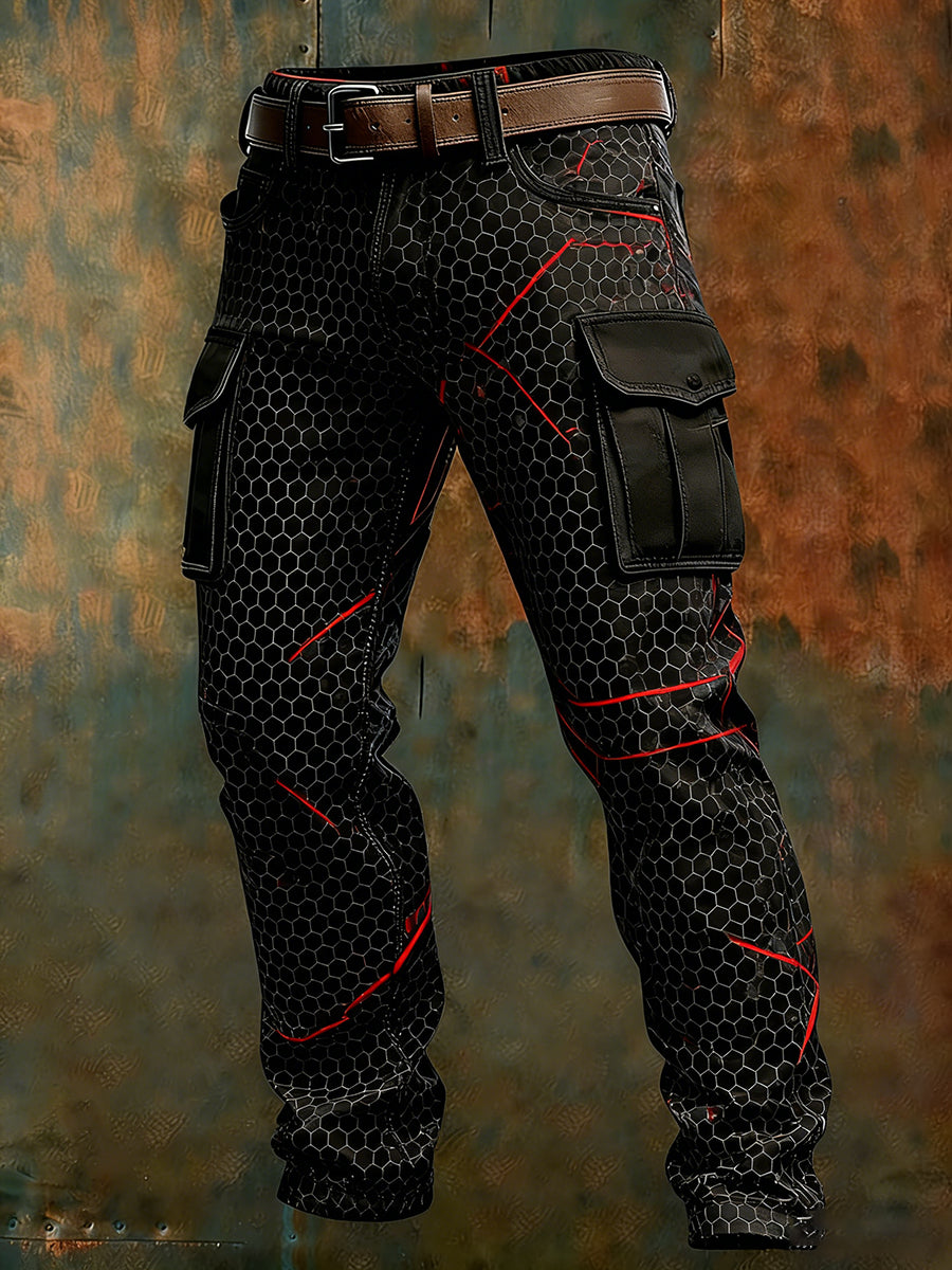Men's Retro Business Style Casual Work Trousers
