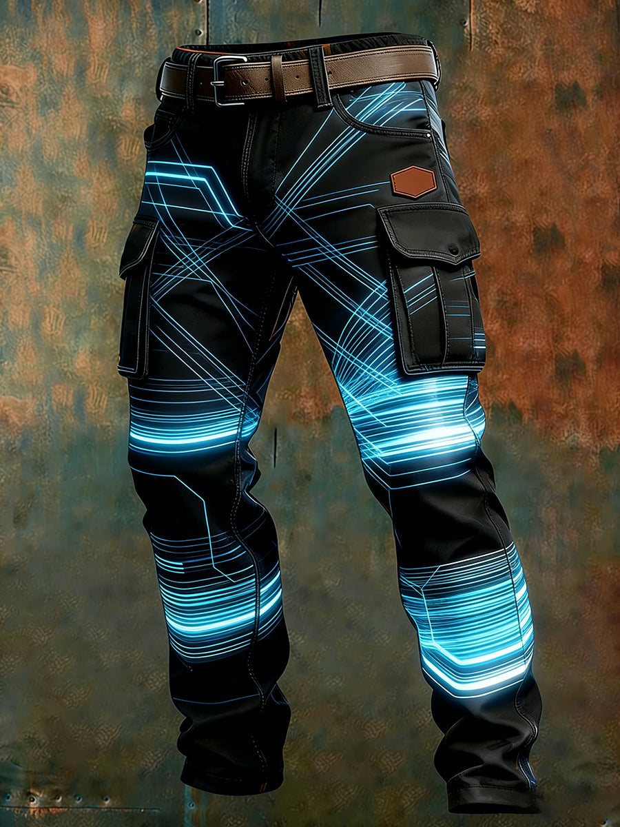 Men's Retro Business Style Casual Work Trousers