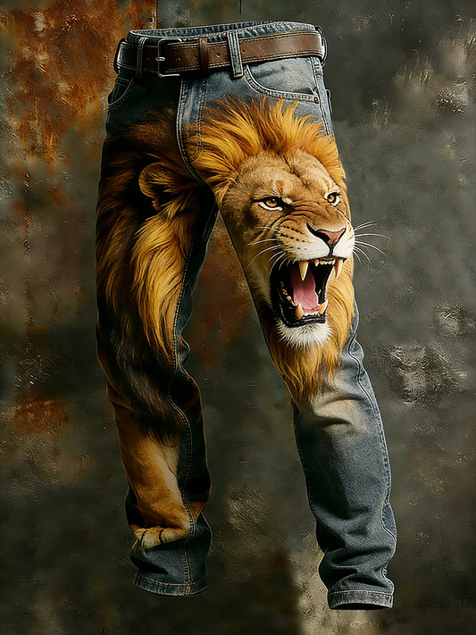 Men's Retro Business Style Casual Work Trousers