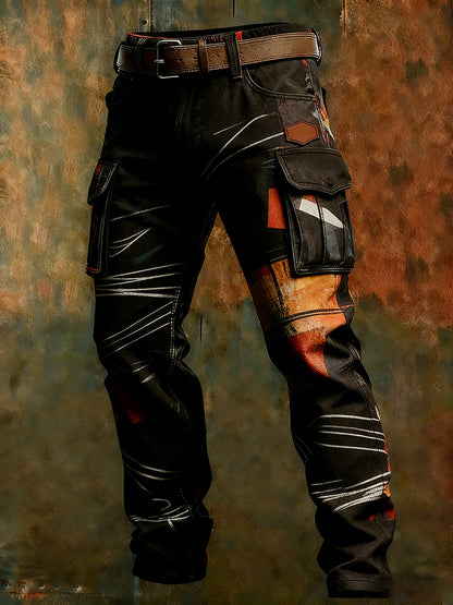 Men's Retro Business Style Casual Work Trousers