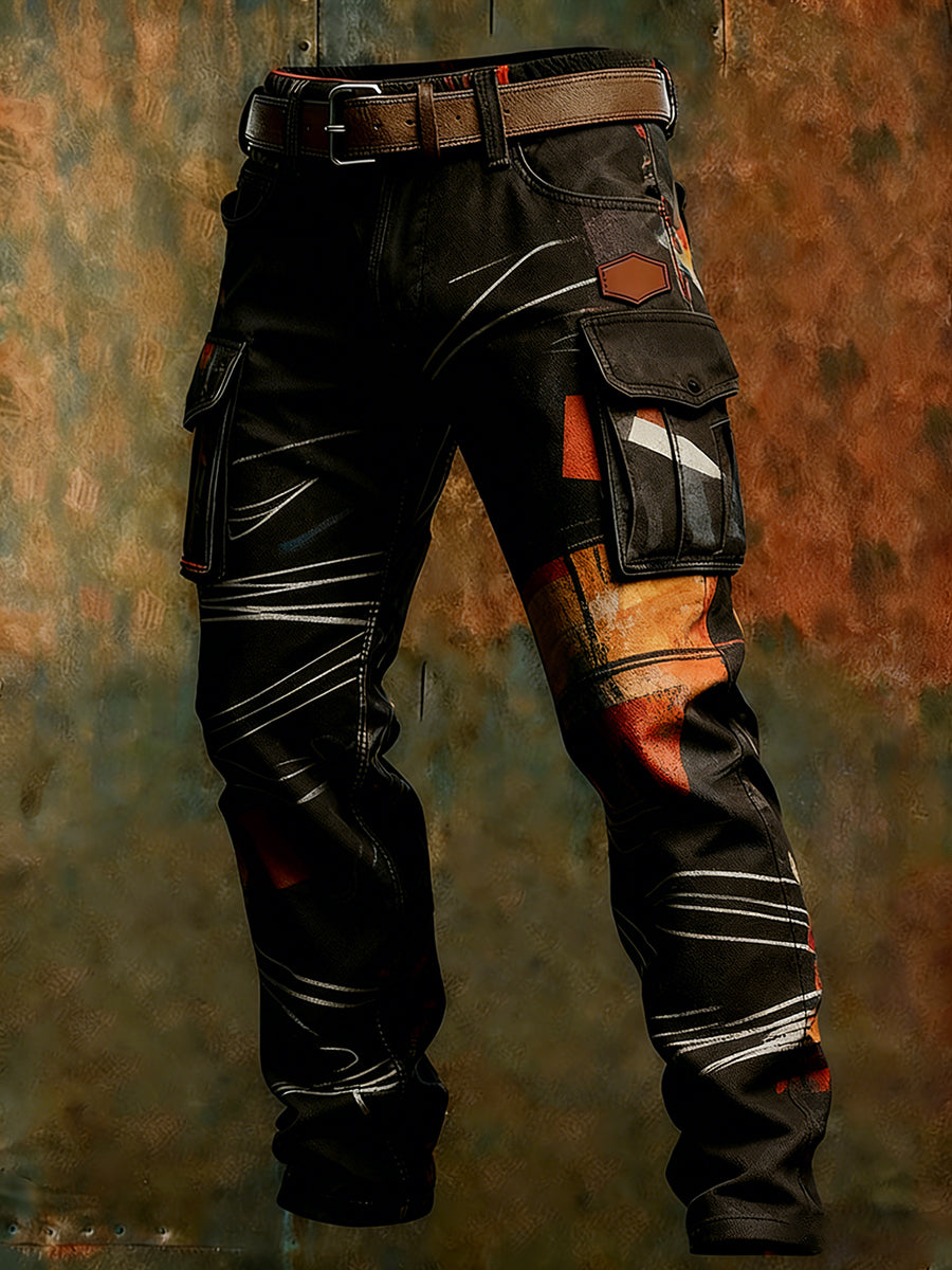 Men's Retro Business Style Casual Work Trousers