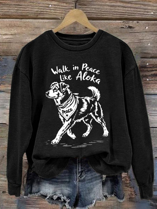 Women's Walk For Peace Print Sweatshirt