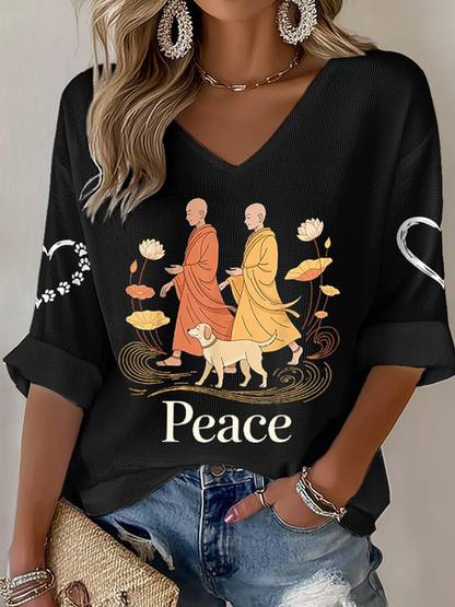 Women's Walk For Peace Waffle T-shirt