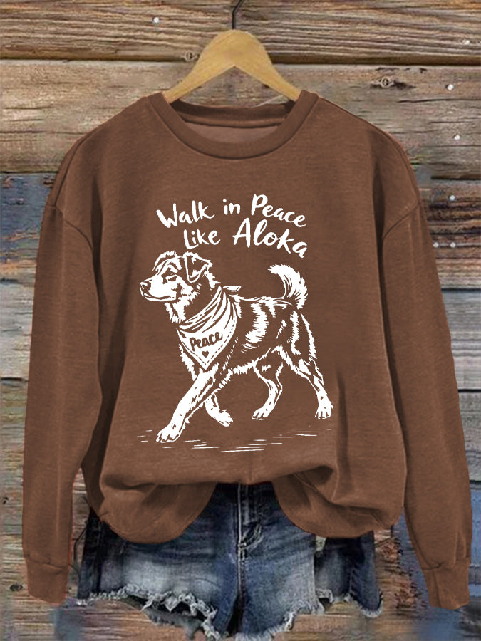 Women's Walk For Peace Print Sweatshirt