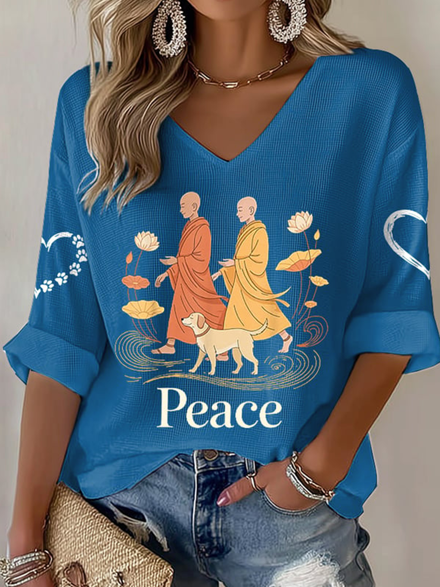 Women's Walk For Peace Waffle T-shirt