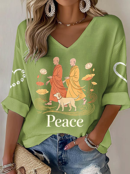 Women's Walk For Peace Waffle T-shirt