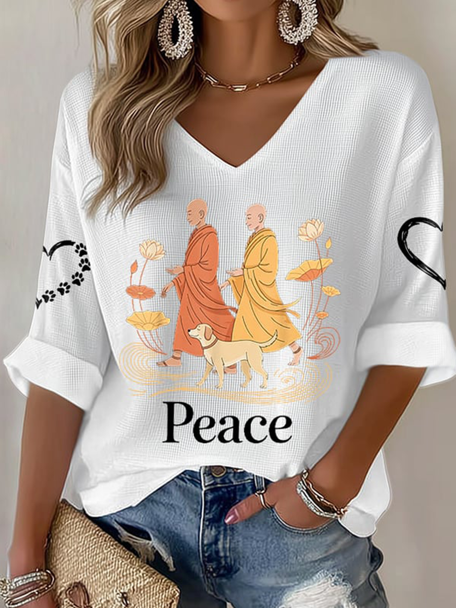 Women's Walk For Peace Waffle T-shirt