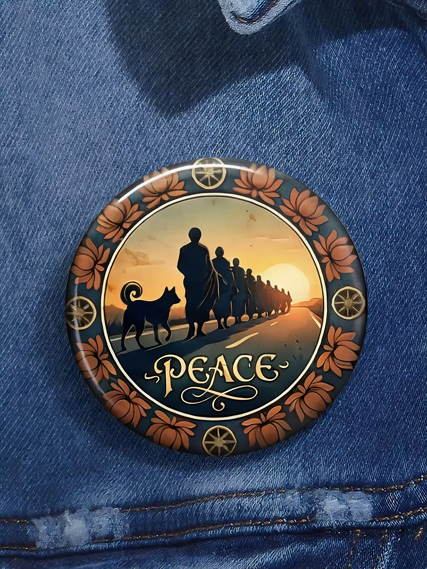 Walk For Peace Print Pins