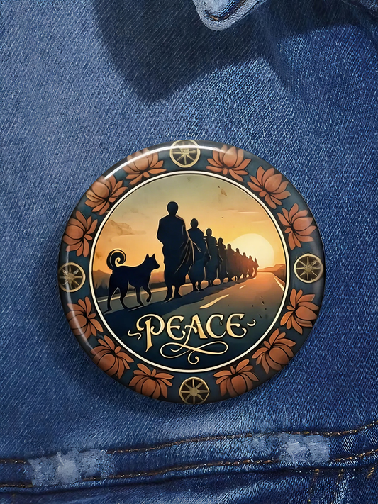 Walk For Peace Print Pins