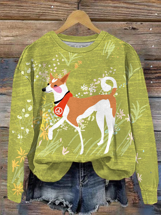 Women's Walk For Peace Print Sweatshirt