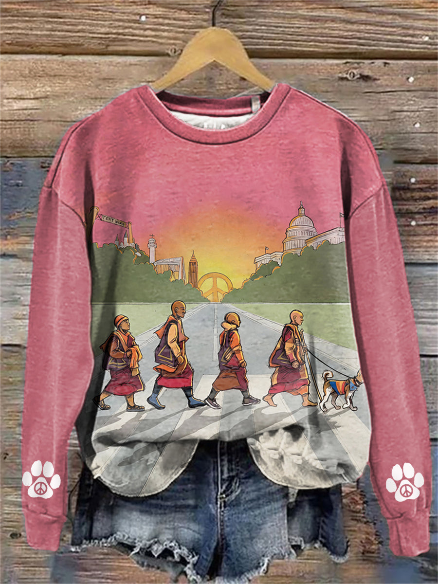 Women's Walk For Peace Printed Sweatshirt