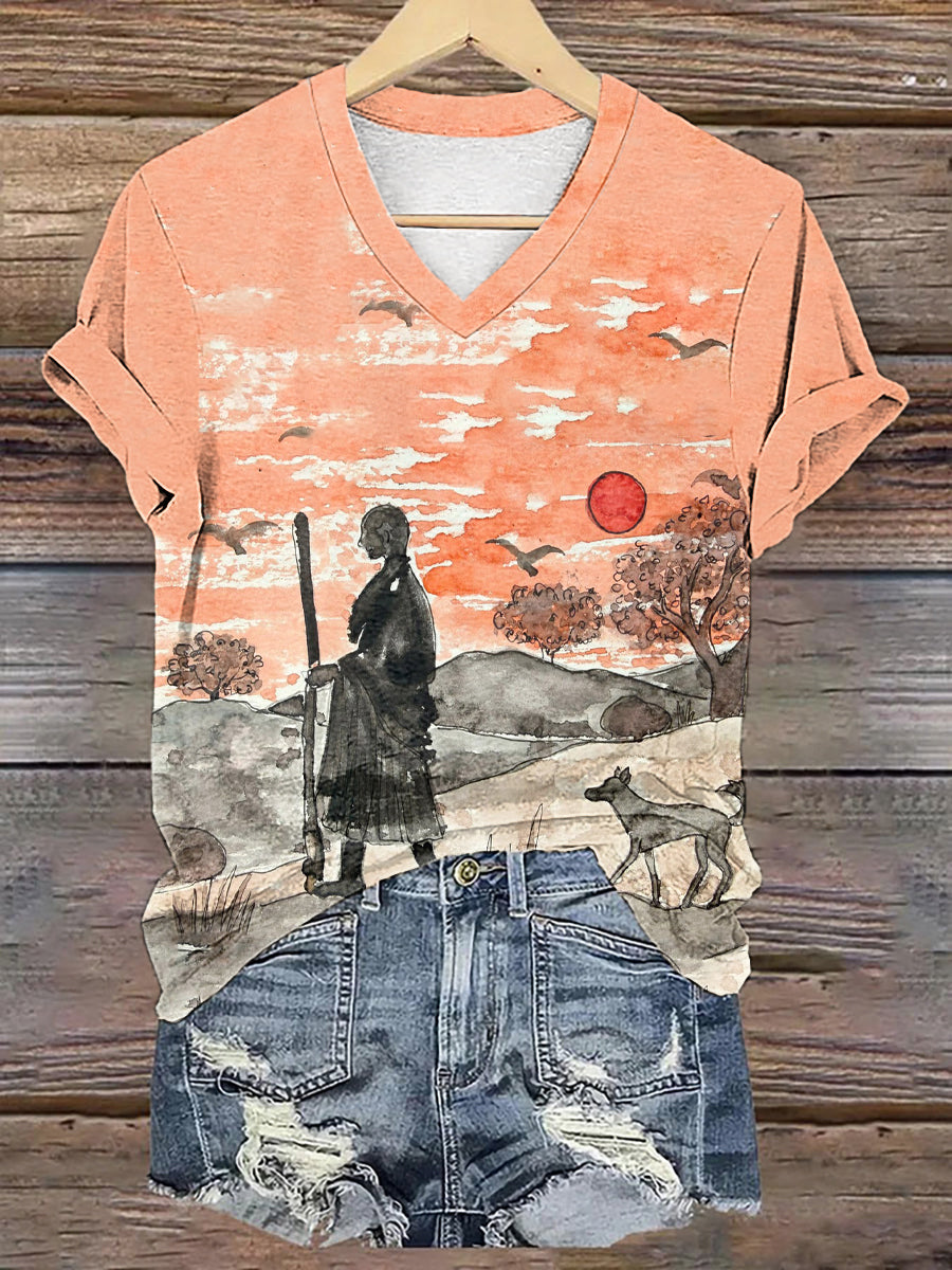 Women's Walk For Peace Printed T-shirt