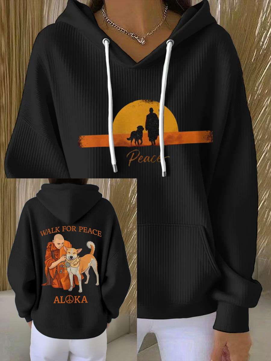 Women's Walk For Peace Printed Hoodie