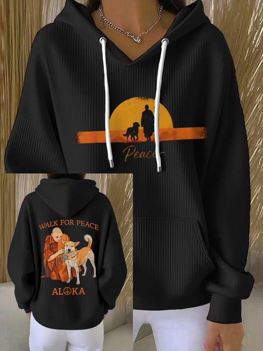 Women's Walk For Peace Printed Hoodie