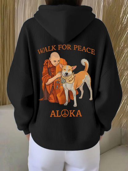 Women's Walk For Peace Printed Hoodie