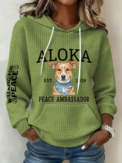 Women's Walk For Peace Art Print Hoodie