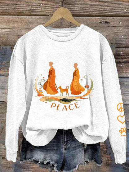 Women's Walk For Peace Print Sweatshirt