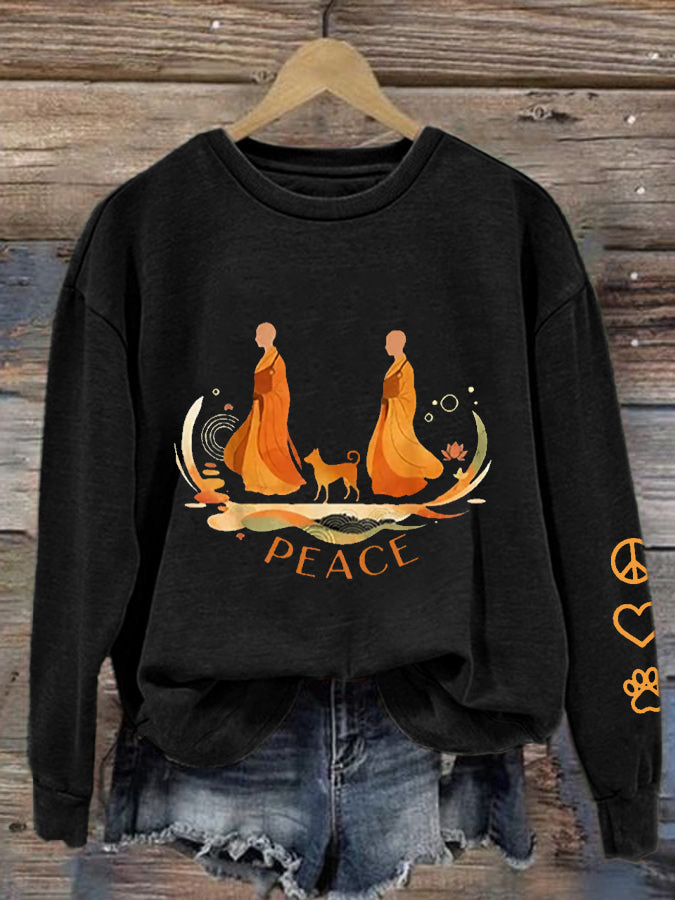 Women's Walk For Peace Print Sweatshirt