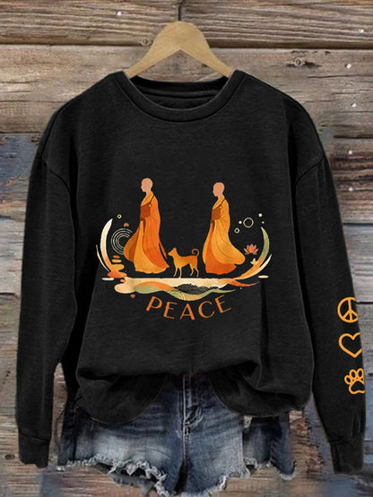 Women's Walk For Peace Print Sweatshirt