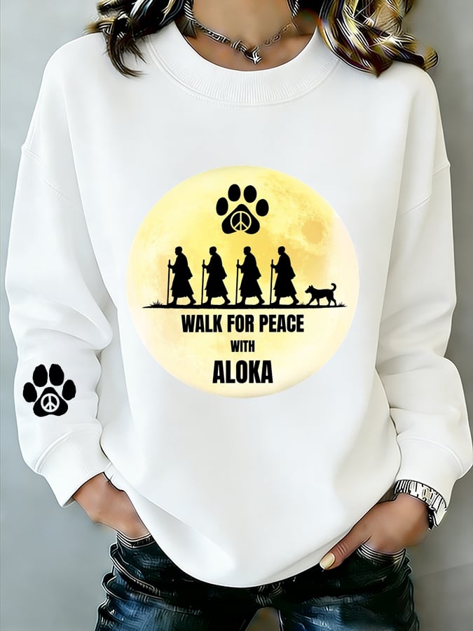 Women's Walk For Peace Art Printed Sweatshirt