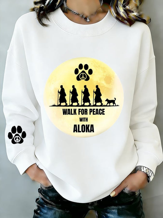 Women's Walk For Peace Art Printed Sweatshirt