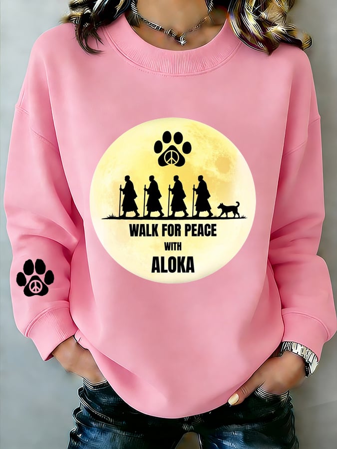 Women's Walk For Peace Art Printed Sweatshirt