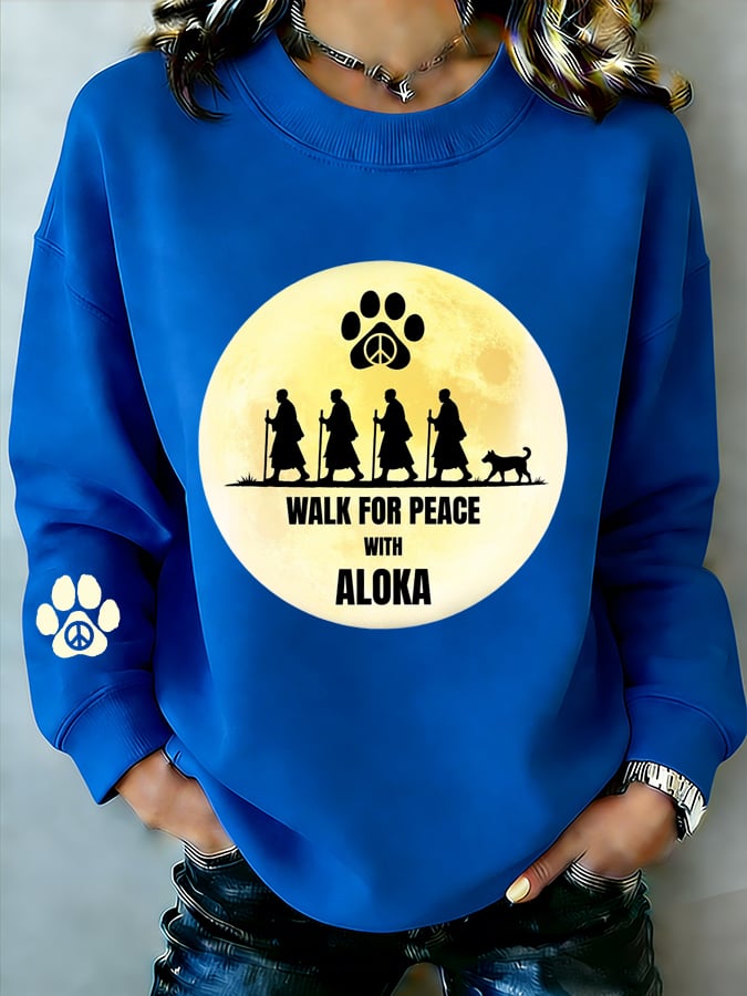 Women's Walk For Peace Art Printed Sweatshirt