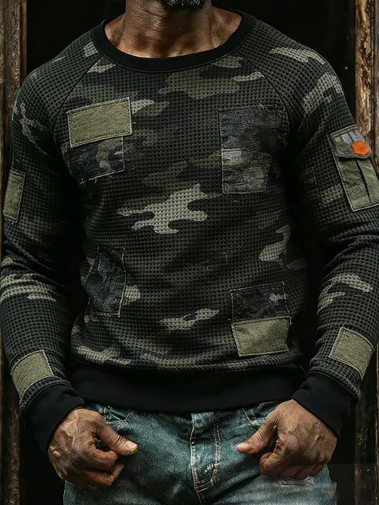 Men's Vintage Business Abstract Art Casual Top